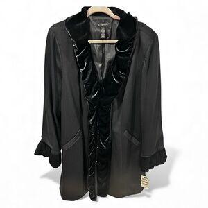 INC International Concepts Black Velvet Trim